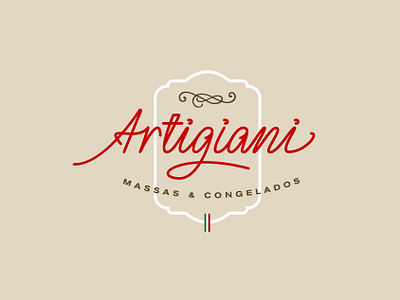 Artigiani Massas & Congelados - Logotipo brand branding calligraphy design handmade lettering logo logotipe logotipo