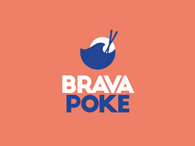 Brava Poke Logotipo brand branding design logo logotipe logotipo poke