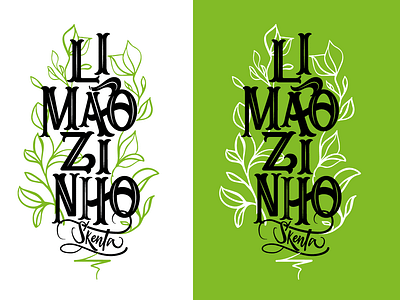 Lettering Limãozinho Skenta design handmade lemon lettering package vector