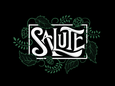 Salute beer handmade illustration lettering lettering art typography vector