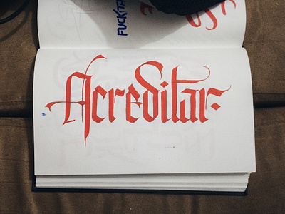 acreditar calligraphy flat pen handmade sketchbook