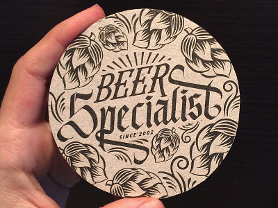 beer specialist seal beer beer label branding calligraphy design handmade illustration lettering seal