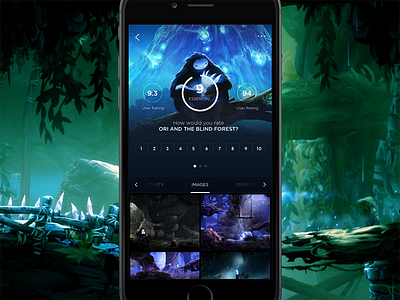 GameSpot App - Profile (Ori) app design game gamespot interaction mobile ui ux