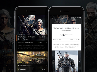 GameSpot App - Articles article game gamespot mobile app news ui design