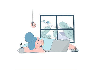 WFH covid 19 illustration wfh