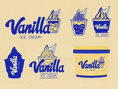 Vanilla Ice Cream colorful cream creamy design dribbbleweeklywarmup flavour fun gelato illustration inktober inktober2020 learn lettering packagedesign prompt type vanilla warm up weekly weeklywarmup