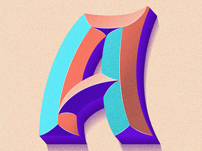 A - 36Days colorful illustration lettering procreate procreate art typography