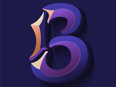 Day 2: Letter B 36daysoftype 36daysoftype02 3d bevel colorful illustration illustrator lettering lettering artist typography
