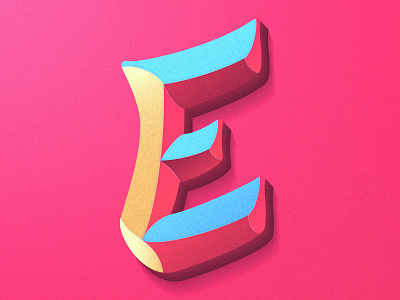 Day 05: Letter E 36 days of type 36days 36days05 36daysoftype colorful illustration lettering lettering artist procreate typography
