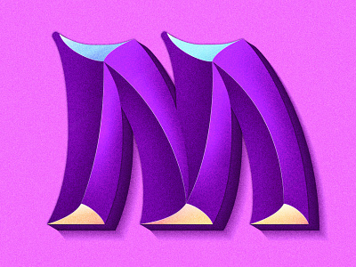Letter M 36days 36daysoftype colorful design gradient gradients illustration letter lettering lettering artist procreate typography