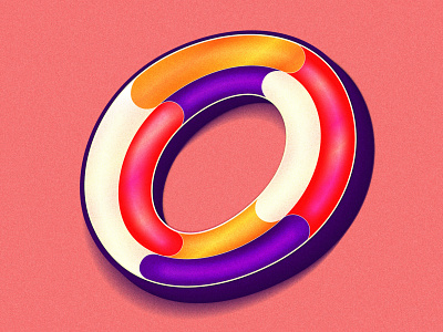 Letter O 36dayoftype 36days 36daysoftype colorful design gradient hand lettering happy illustration letter lettering lettering artist procreate art type art typedesign typeface typography