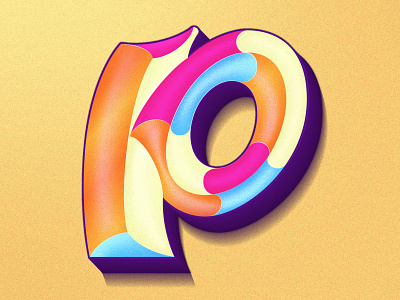Letter P 36dayoftype 36days 36daysoftype 36daysoftype16 beveled colorful design gradient gradient color happy illustration lettering lettering artist logo type art typeface typography