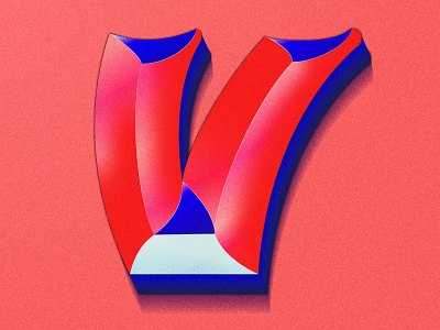 Letter V 36days 36daysoftype colorful design gradient gradients illustration lettering lettering artist procreate art typography