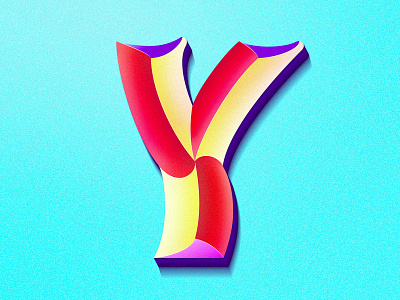 Letter Y - 36 days of type 36daysoftype alphabet bevel colorful design graphic design illustration letter lettering lettering artist lettery logo type typography