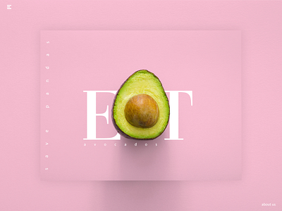 Avocado avocado clean design food minimal minimalism pink simple web