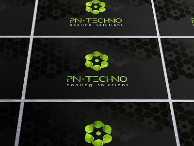 PN-TECHNO visit cards corporate identity drop fan logo pattern pn-techno visit card