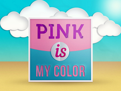 Pink is my color clowds color effect frame free free psd paper paper cut photoshop pink psd
