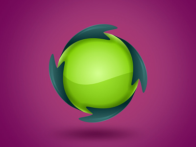 GREEN SPHERE vector logo element 3d dinamic drope effect element gradient green light logo sphere vector