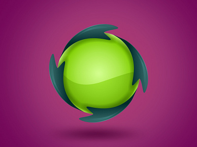 GREEN SPHERE vector logo element