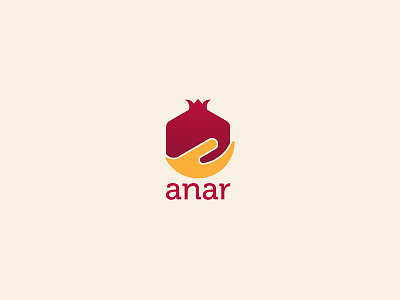 Anar Trading & Contracting W.L.L anar brand logo branding fruit logo logomark pomegranate pomegranate logo