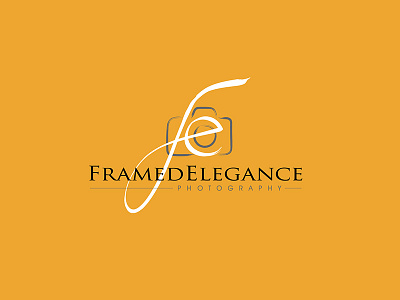 Framed Elegance Photography 99designs branding camera logo photography logo wedding photographer