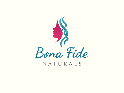Bona Fide Naturals brand identity branding cosmetic cosmetic branding creative curly hair fashion logo hair care logo logo designs