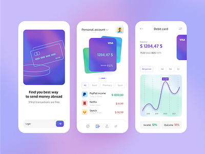 Banking app: mobile design