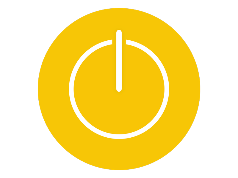 One Click Connect off on earth globe button mac apple illustration animation privacy vpn yellow cyberghost motion5 gif