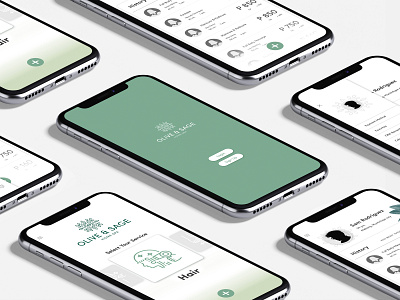 Olive & Sage App app branding graphic design ui ux design