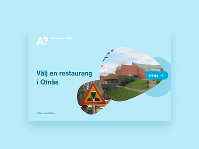 Select a restaurant in Otaniemi game language learning swedish