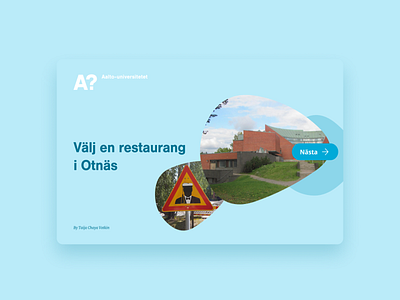 Select a restaurant in Otaniemi