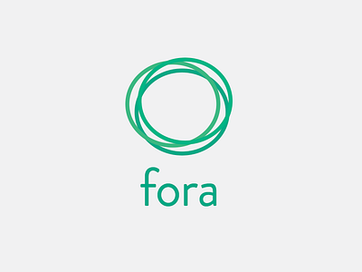 Fora Logo Concept app branding fora green logo mark vector