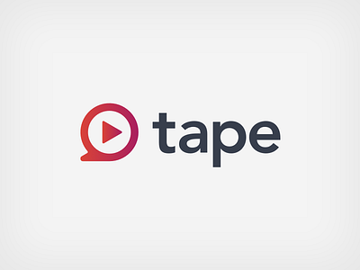 Tape Logo app avenir branding icon ios logo mark play red tape vector video