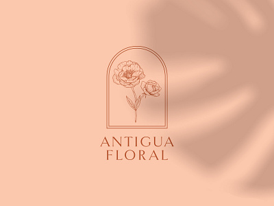 Antigua Floral - Rebrand branding design flat floral hand drawn identity illustration linework logo minimal redesign vector wedding