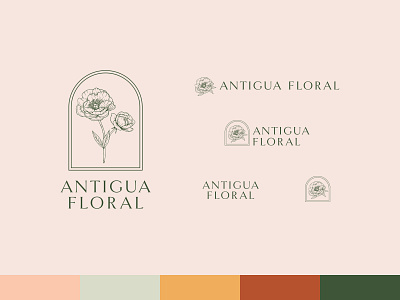 Antigua Floral - Logo Variations