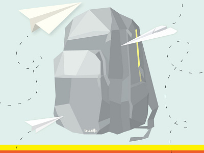 Polygon Backpack Illustration progress 2