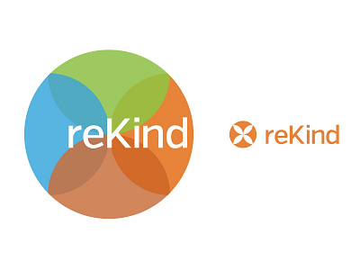 reKind Logo brand donations gifts in kind logo rebrand recycle