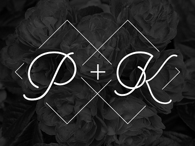 P + K Wedding Logo black and white dzambo dzanders forever kayla logo phil sanders wedding