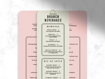 Brunch + Brunch Cocktails Menu Concept brunch brunch menu cocktail menu menu menu design restaurant restaurant menu