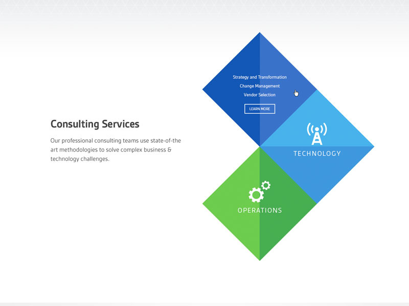 Consulting diamonds analogous interactive graphic