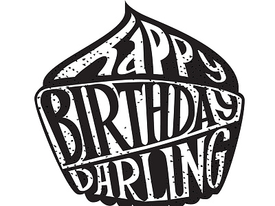 Lettering Happy Birthday Darling