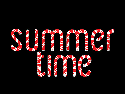 Summer Time art candy hand drawn illustrate lettering new year stripe summer time
