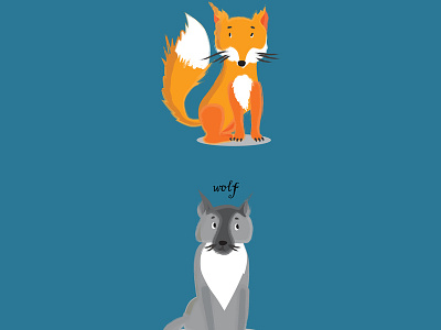 Characters of animals animal animal art animals bear character design fox funny illustraion illustrator rabbit vector wolf