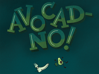 Avocad-no! adobe fresco avocado boot hand lettered hand lettering illustration lettered lettering typography