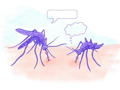 Dinner Date adobe fresco illustration mosquito