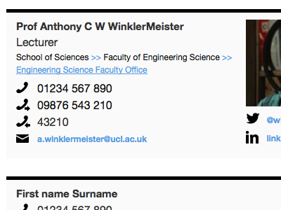 People Directory Search Results rwd search ucl