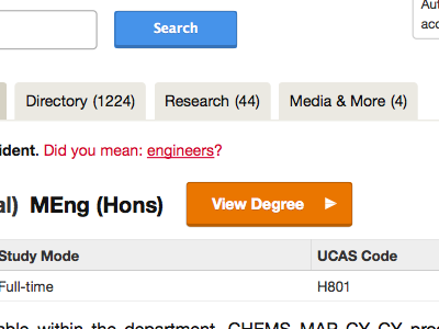 View degree, call to action rwd search ucl