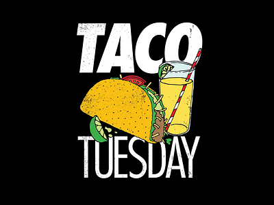 Taco Tuesday graphic for NH Clothing. graphic illustration taco tuesday