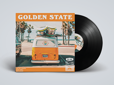 Spotify playlist cover for California inspired tunes! album design cover design graphic design