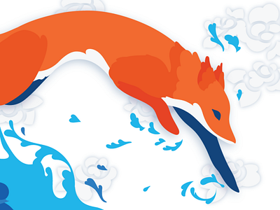 A jumping fox art character childrens illustration digital drawing graphic design illustration illustrator vector